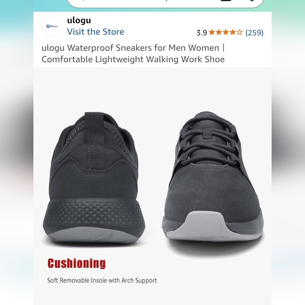 Grey Waterproof Sneakers